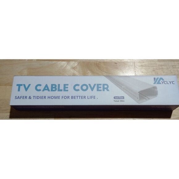 Ylcyc Tv Cable Cover Kit 39in -BEIGE- Home & Office Cord Organizer - Picture 1 of 2